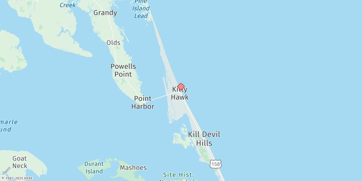 Map of Kitty Hawk (Ocean)