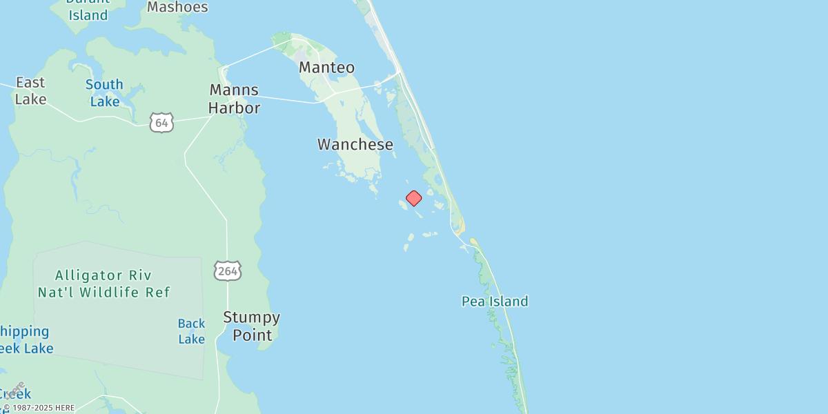 Map of Roanoke Sound Channel