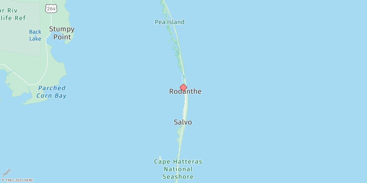 Map of Rodanthe, Pamlico Sound