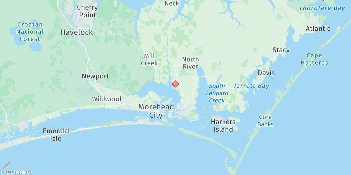 Map of Newport River (Yacht Club)