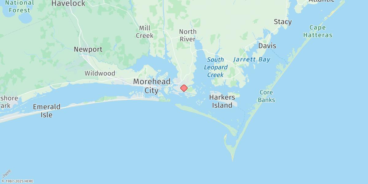 Map of Beaufort, Taylor Creek