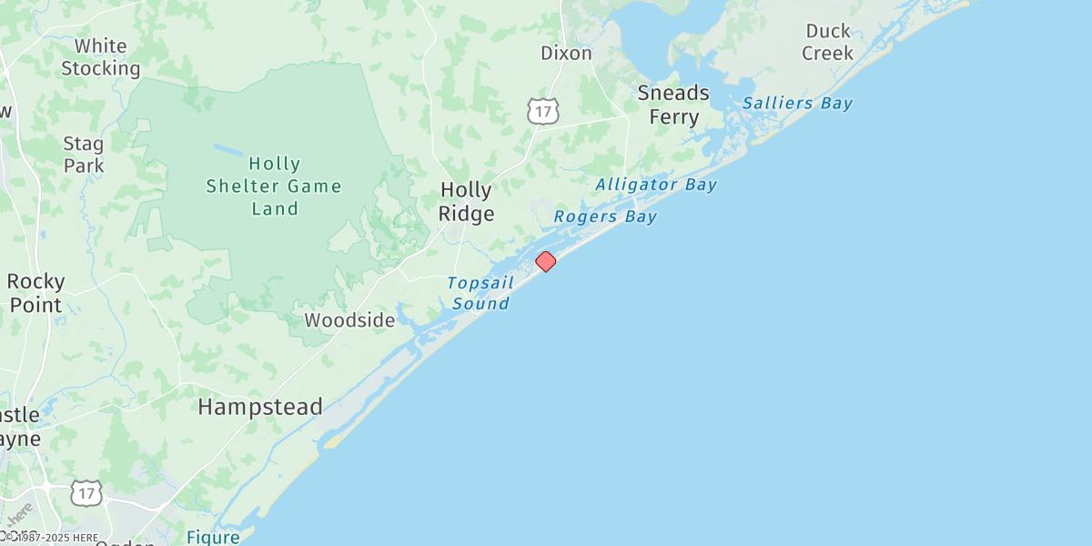 Map of Ocean City Beach (Fishing Pier)