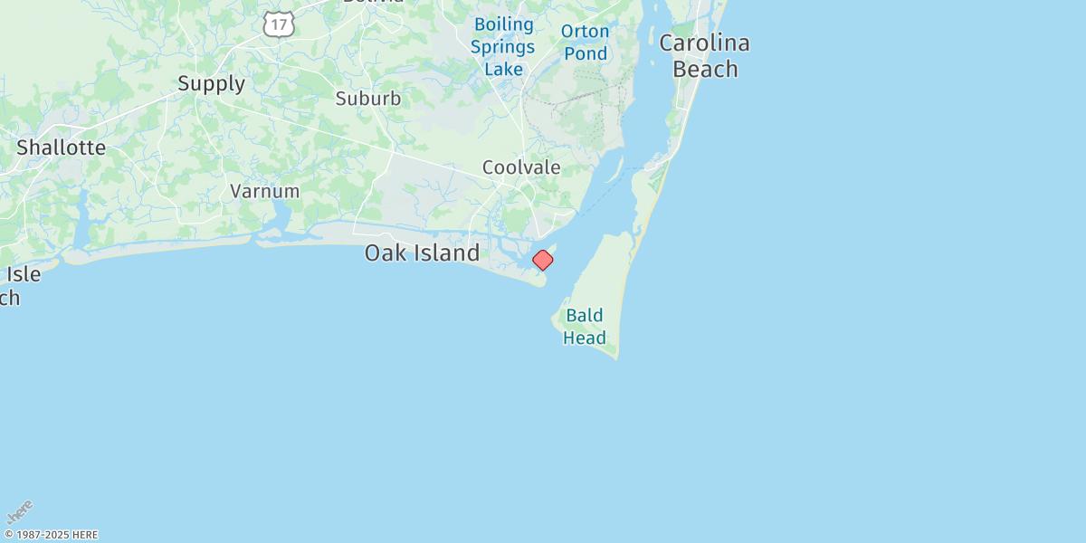 Map of Fort Caswell