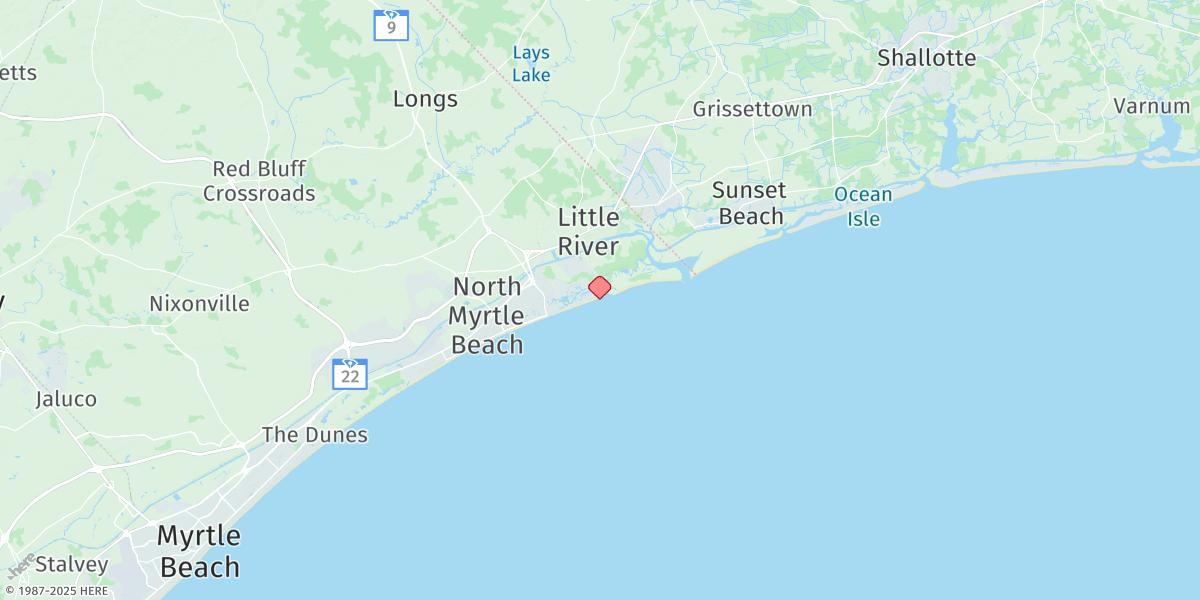 Map of Hog Inlet Pier