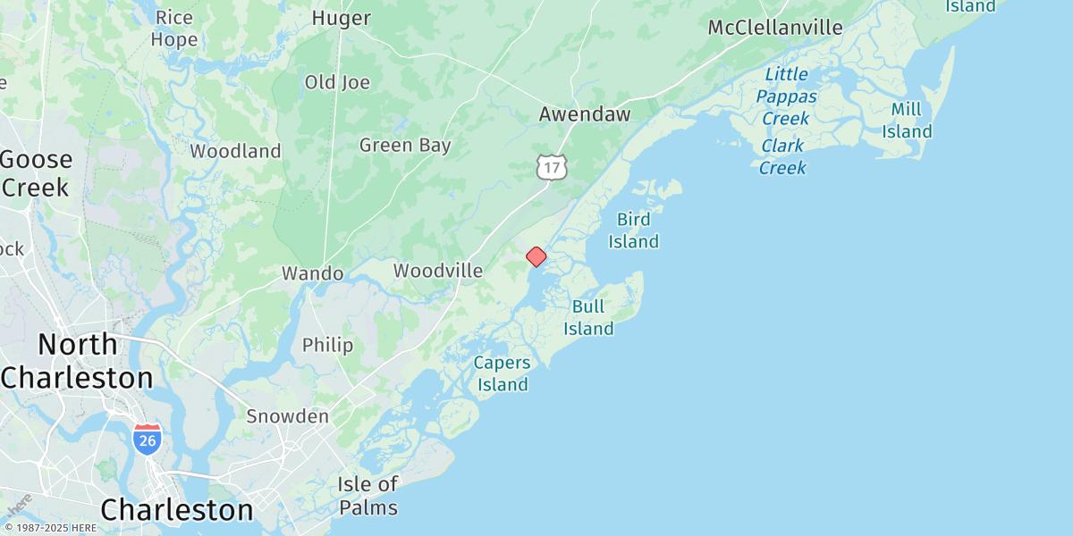 Map of Moores Landing, Icww, Sewee Bay