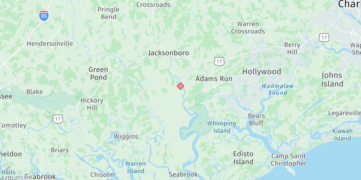 Map of Hope Creek, Edisto River