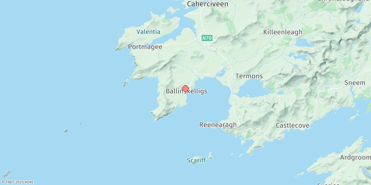 Map of Ballinskelligs Bay Castle