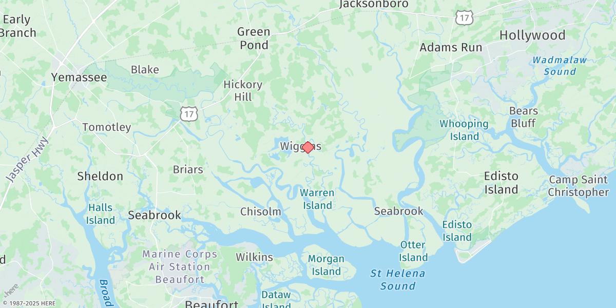 Map of Wiggins, Chehaw River