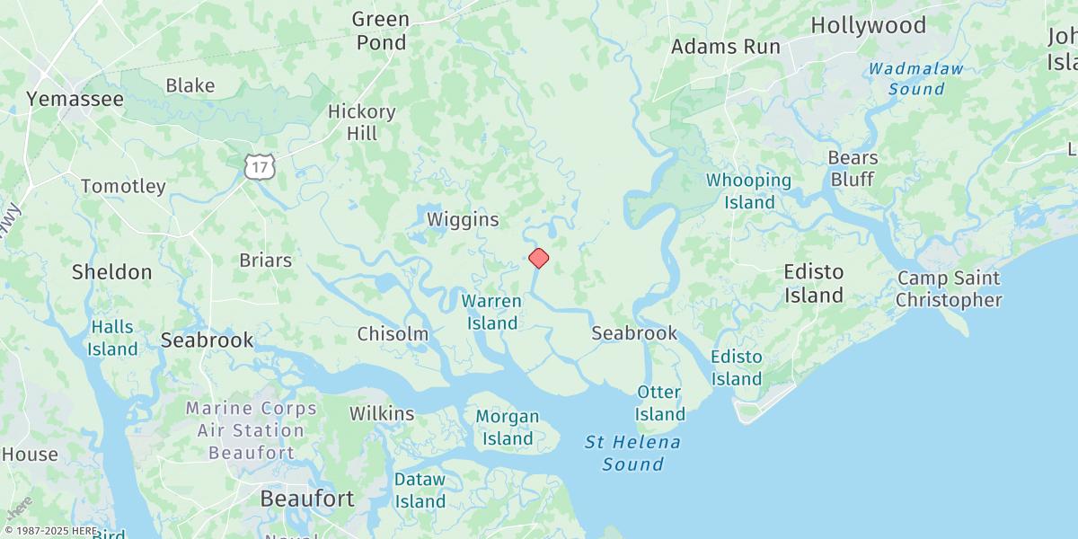 Map of Bluff Islands