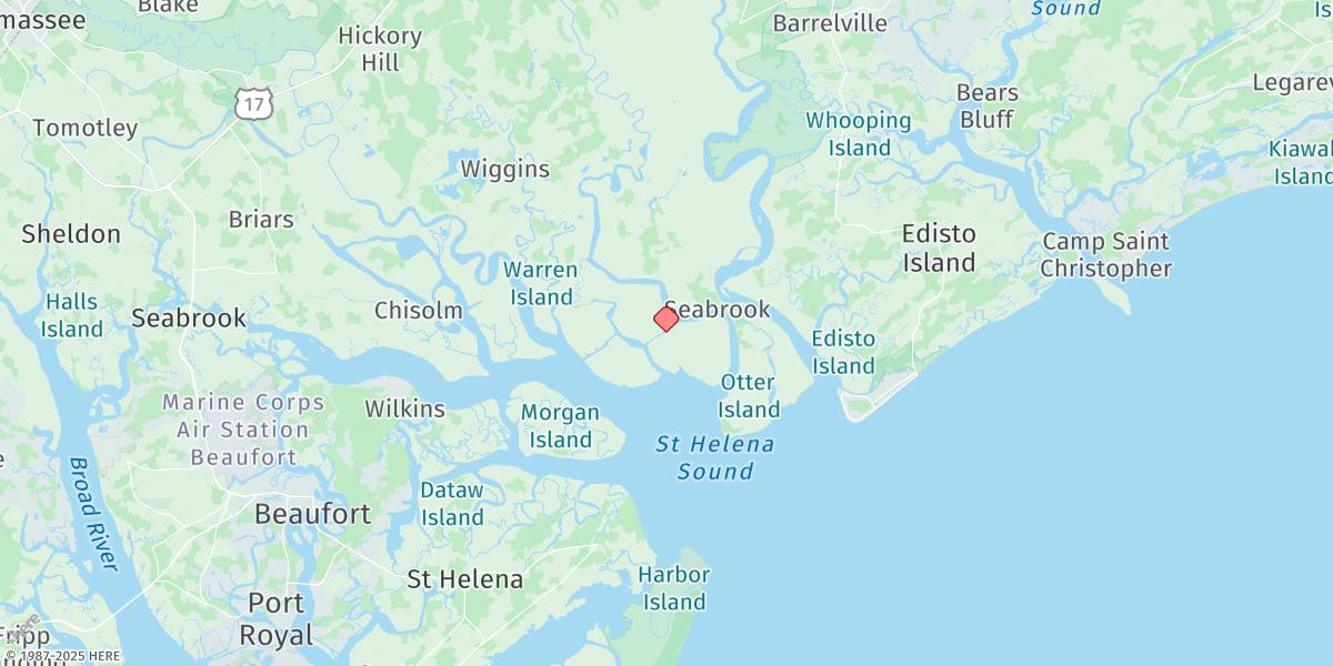 Map of Ashepoo-coosaw Cutoff, Icww