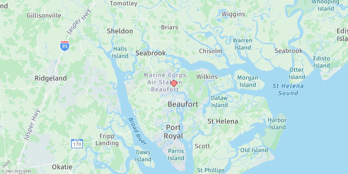 Map of Marine Corps Air Station, Brickyard Creek