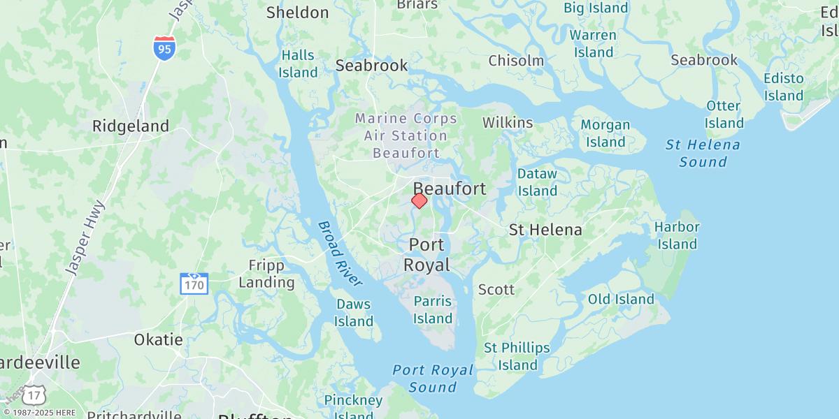 Map of Battery Creek, 4 Mi. Above Entrance