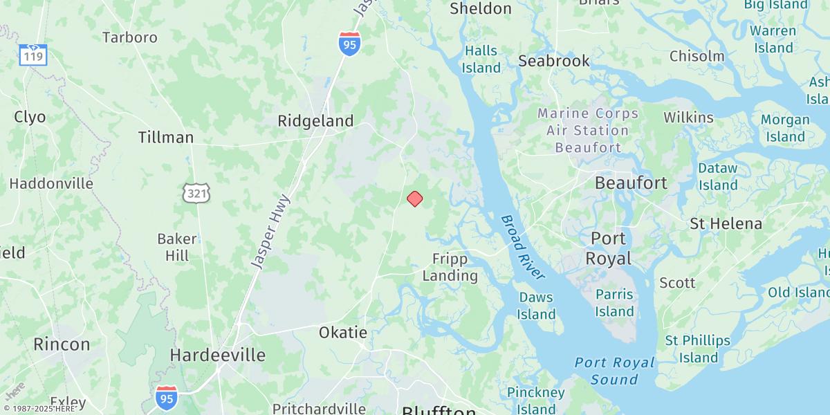 Map of Broughton Point, Hazzard Creek