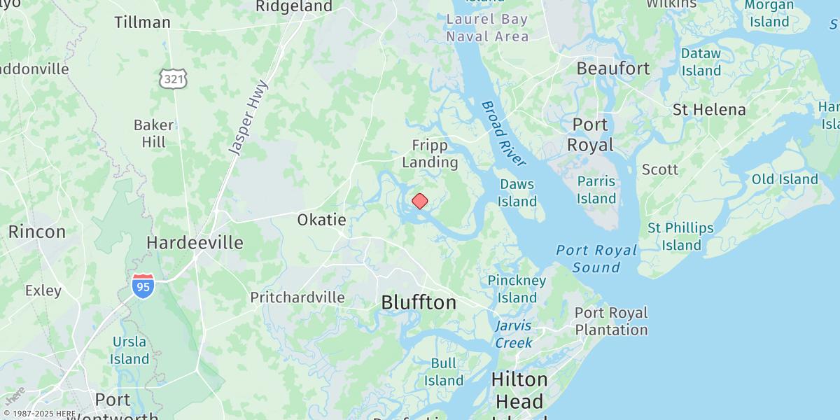 Map of Callawassie Island, South, Colleton River