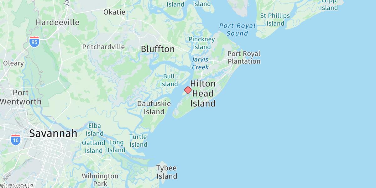 Map of Calibogue Cay, Broad Creek, Hilton Head Island