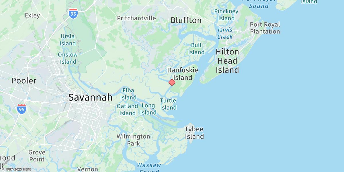 Map of Daufuskie Landing, Daufuskie Island