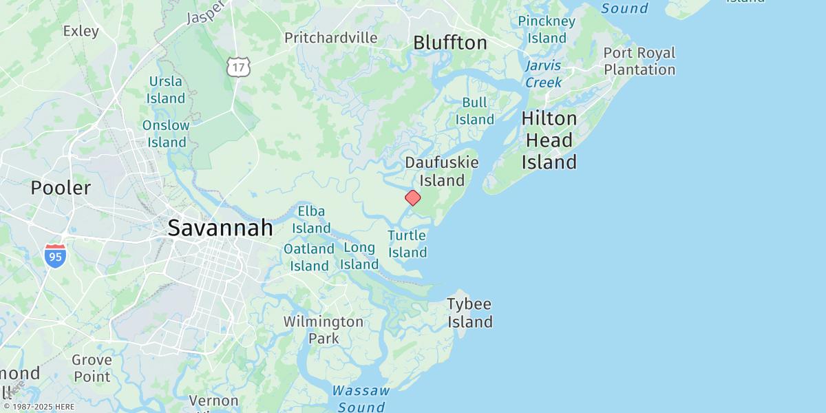 Map of Hargray Pier, Daufuskie Island