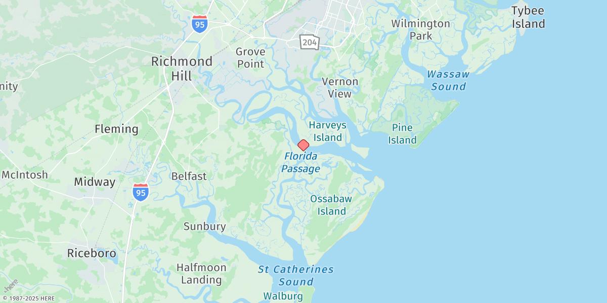 Map of Florida Passage, Ogeechee River
