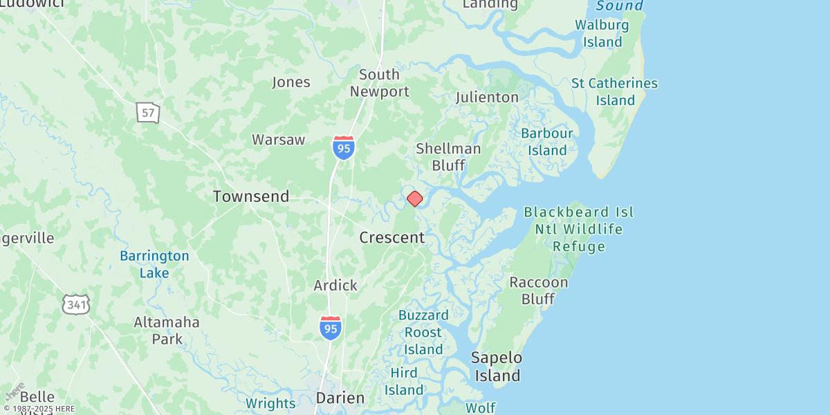 Map of Bellville Point, Sapelo River