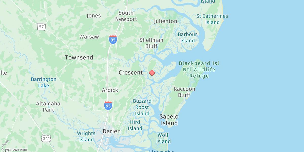 Map of Creighton Narrows Entrance, Crescent River