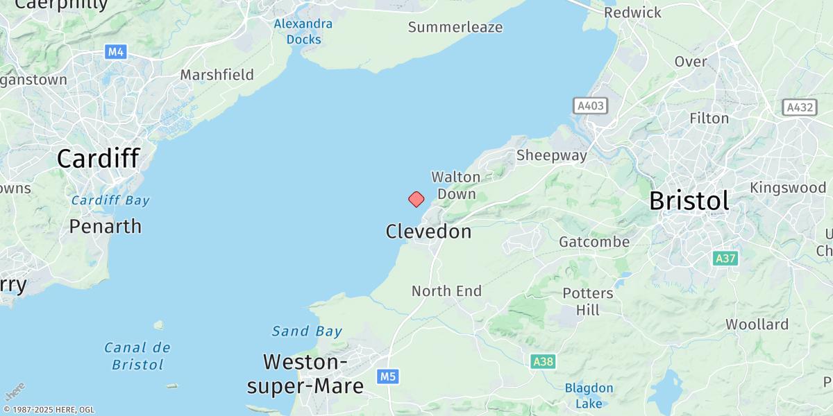 Map of Clevedon