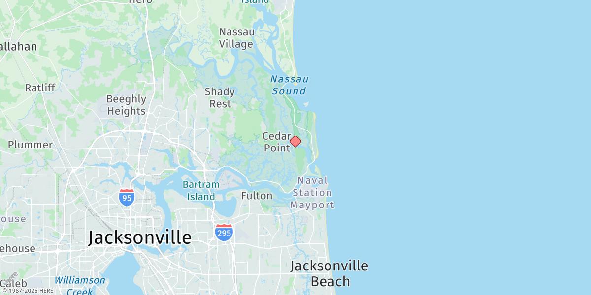Map of Fort George Island, Fort George River