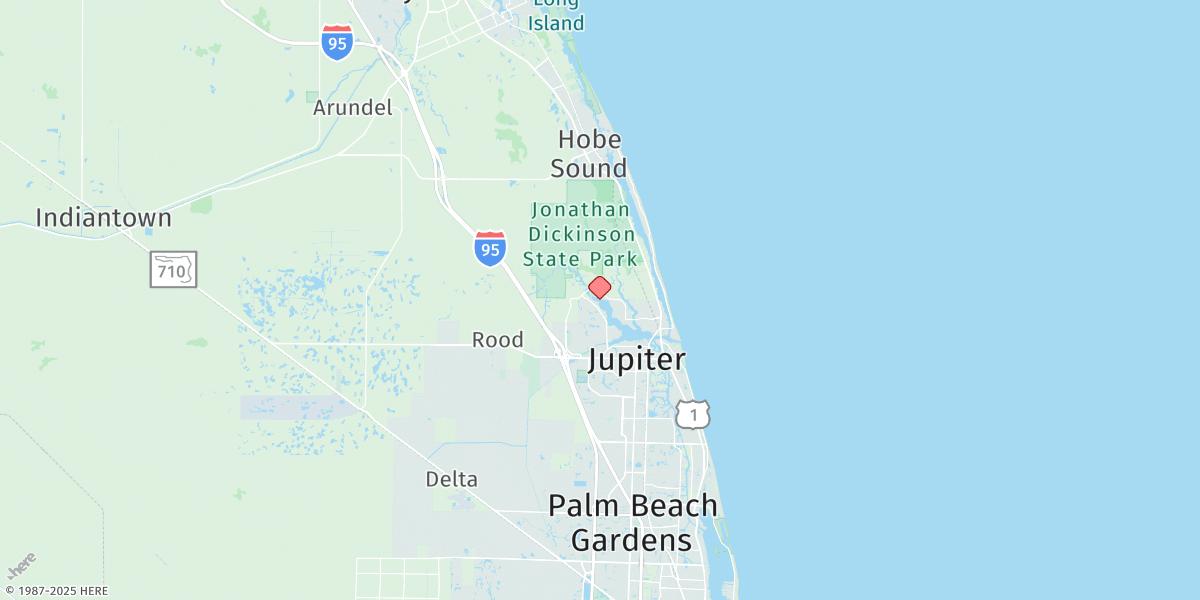 Map of 3 Miles Above A1a Highway Bridge