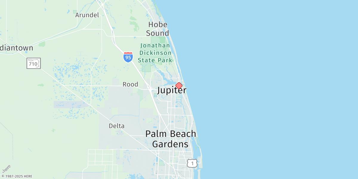 Map of Jupiter, Lake Worth Creek, Icww