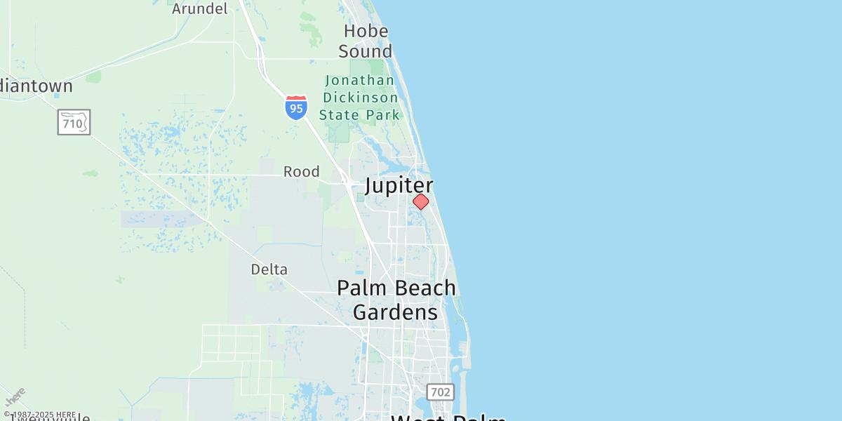 Map of Lake Worth Creek, Day Beacon 19, Icww