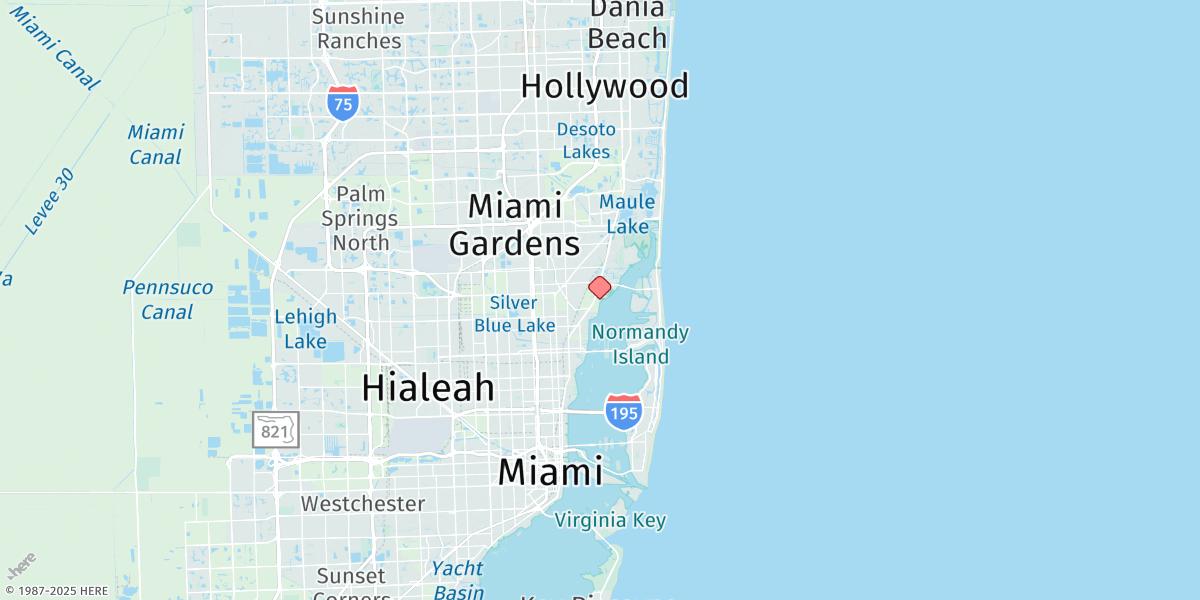 Map of Biscayne Creek, Icww