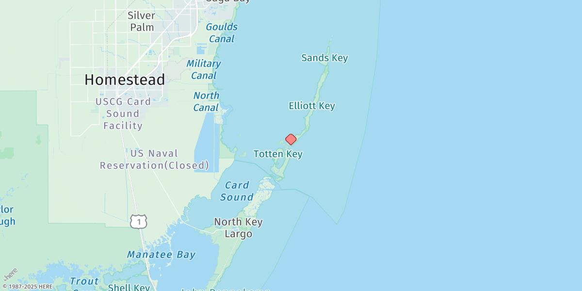 Map of Christmas Point, Elliott Key