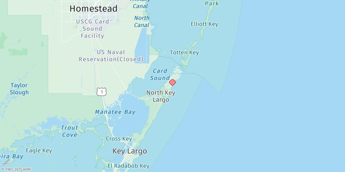 Map of Ocean Reef Harbor, Key Largo