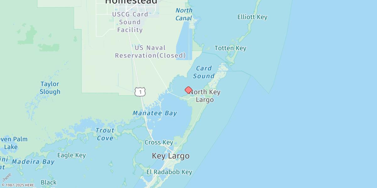 Map of Cormorant Point, Key Largo, Card Sound