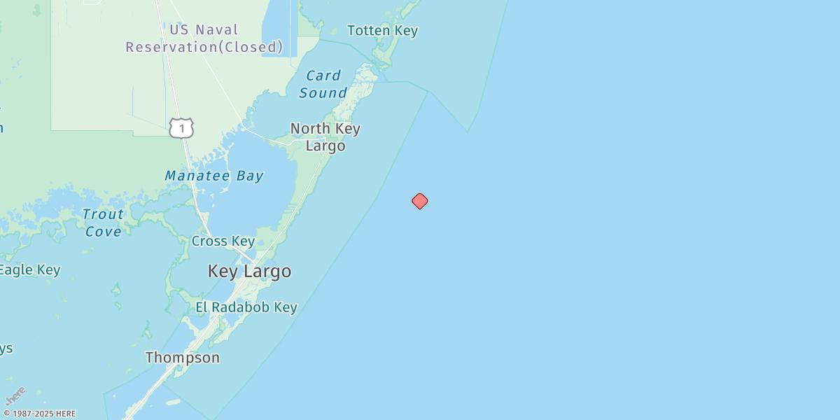 Map of Carysfort Reef
