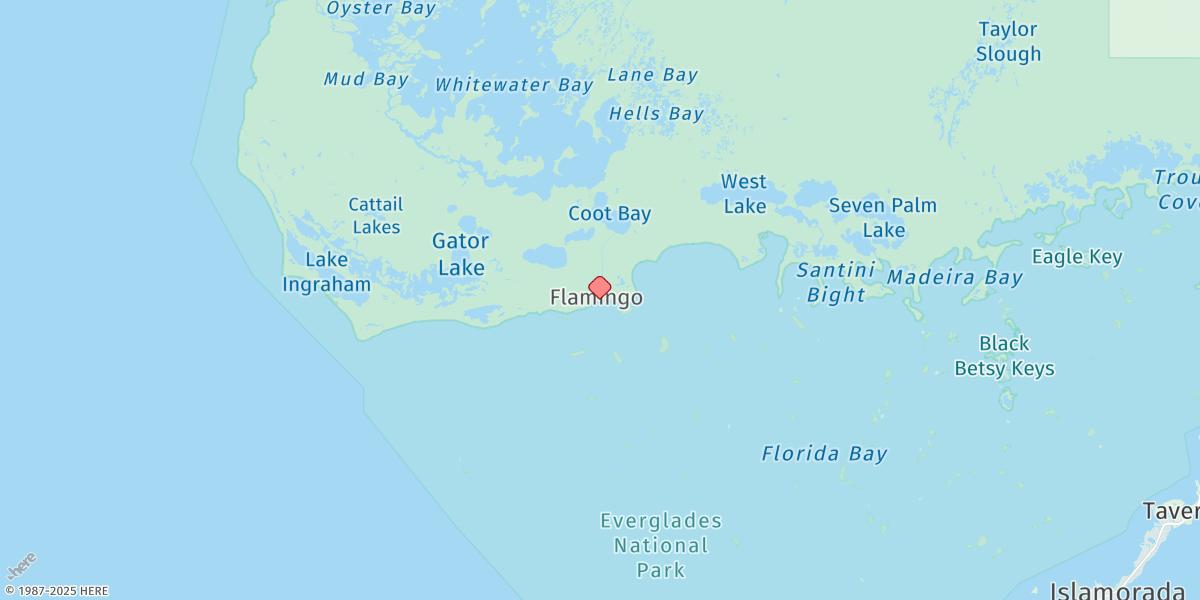 Map of Flamingo, Florida Bay
