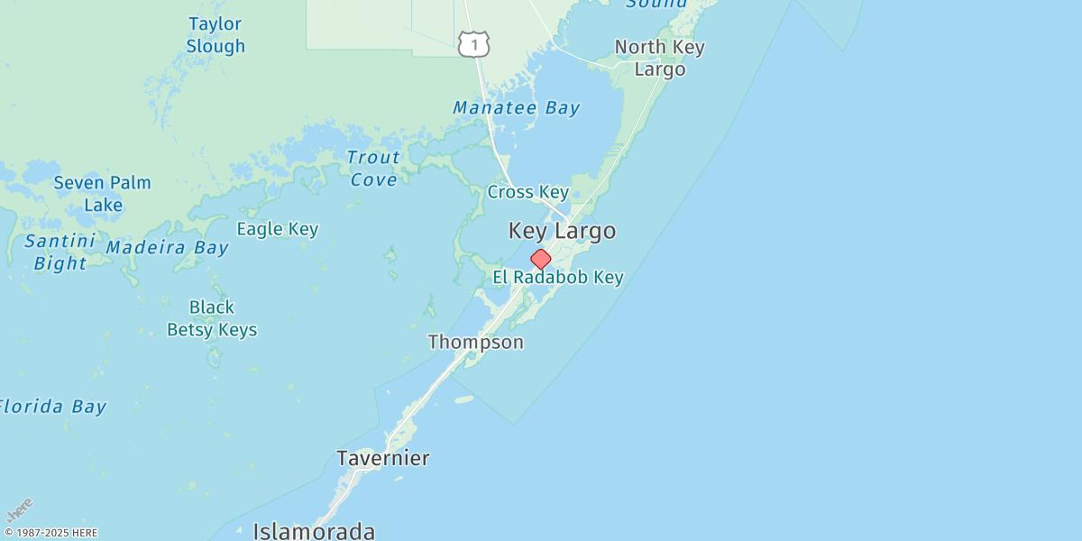 Map of Largo Sound, Key Largo