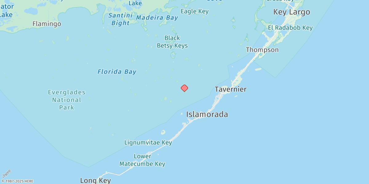Map of Crane Keys, North Side, Florida Bay
