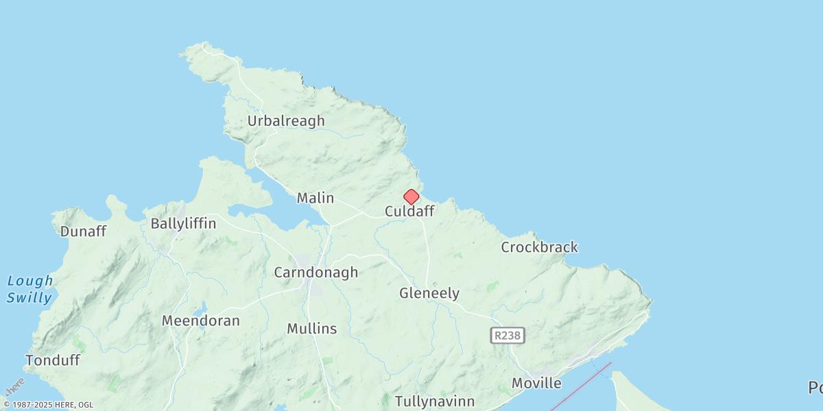 Map of Culdaff Bay