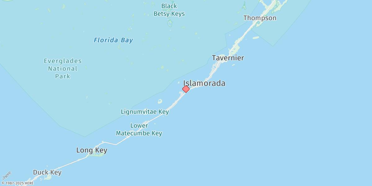 Map of Whale Harbor, Windley Key, Hawk Channel
