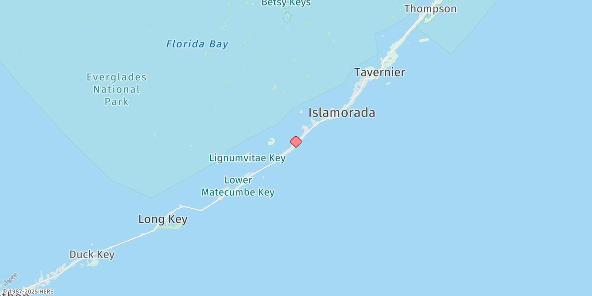 Map of Upper Matecumbe Key, Hawk Channel