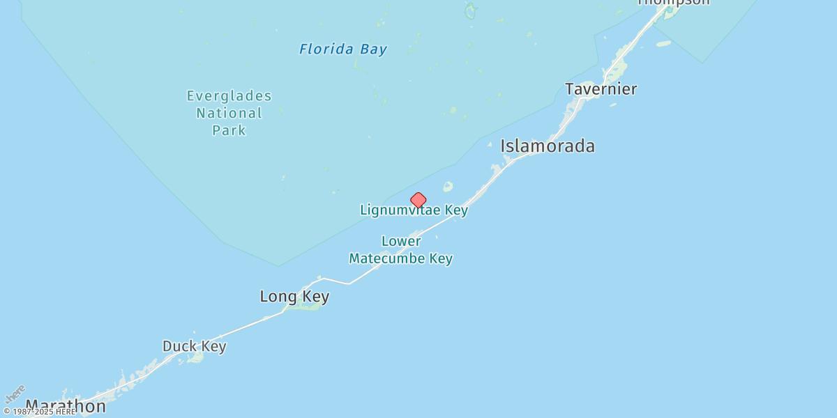 Map of Lignumvitae Key, Ne Side, Florida Bay