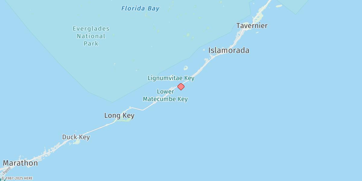 Map of Indian Key, Hawk Channel