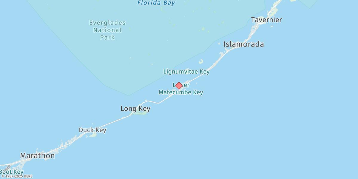 Map of Matecumbe Bight, Lower Matecumbe Key, Fla. Bay
