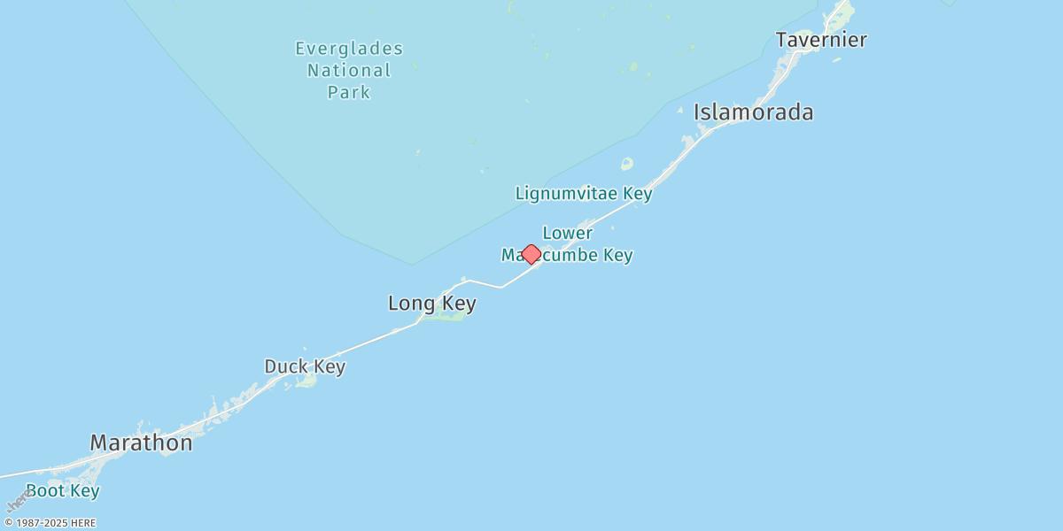 Map of Matecumbe Harbor, Lower Matecumbe Key, Fla. Bay