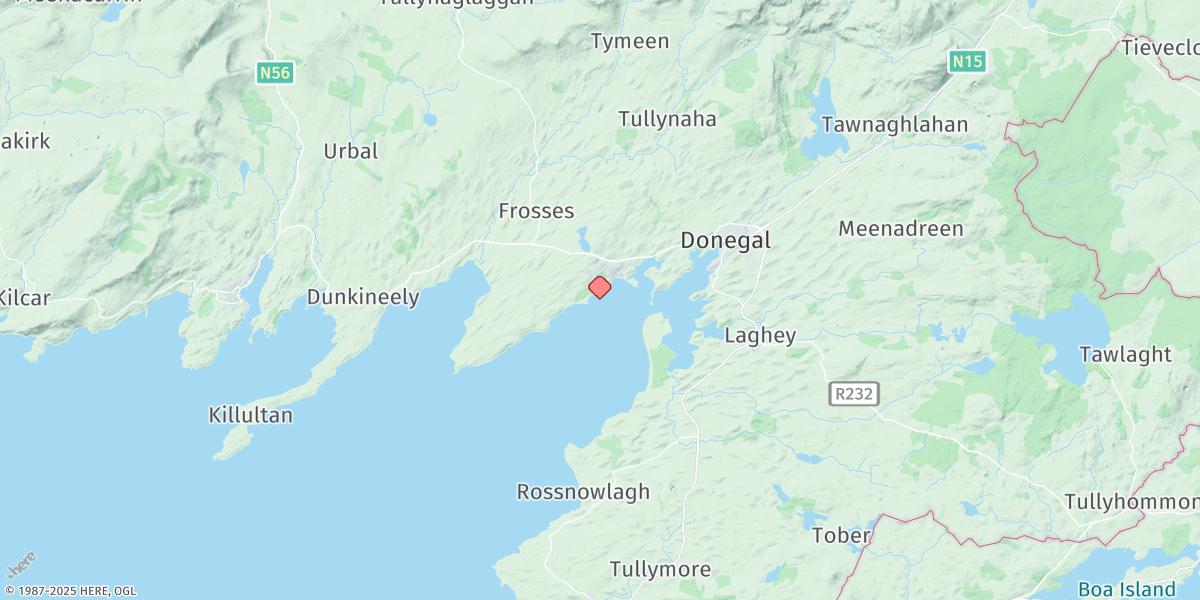 Map of Donegal Harbour (Salt Hill Quay)