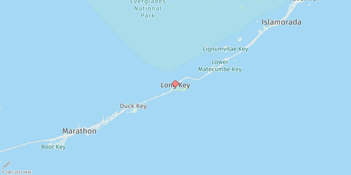 Map of Long Key Lake, Long Key