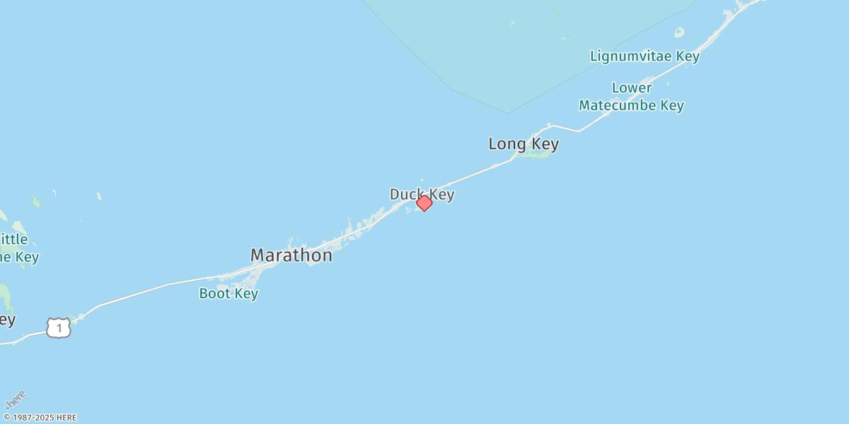 Map of Duck Key, Hawk Channel
