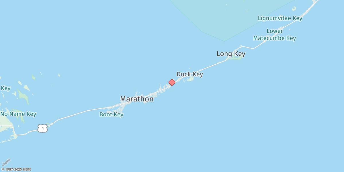 Map of Grassy Key, South Side, Hawk Channel