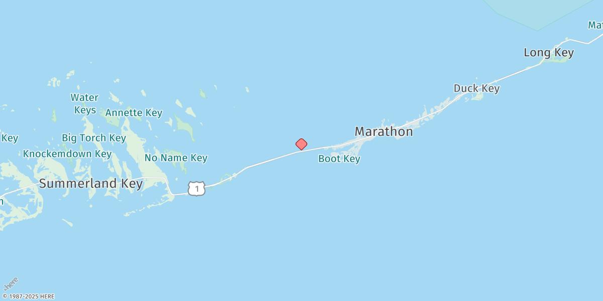 Map of Pigeon Key, South Side, Hawk Channel