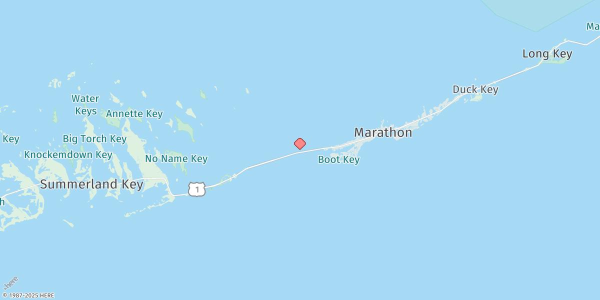 Map of Pigeon Key, North Side, Florida Bay